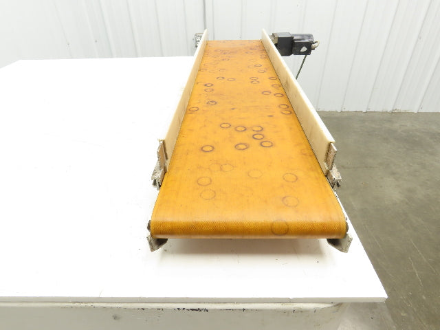 QC Industries 10"W x 47.5"L Low Profile Flat Belt Conveyor 250mm 115V 12FPM