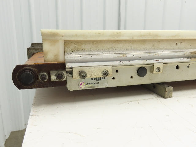 QC Industries 10"W x 47.5"L Low Profile Flat Belt Conveyor 250mm 115V 12FPM