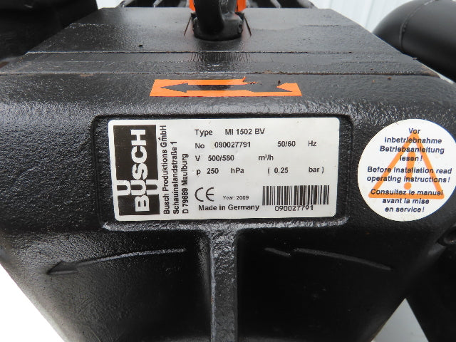 Busch MI 1502 BV Mink Dry Claw Rotary Vacuum Compressor Pump 376 CFM 20Hp READ