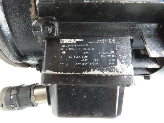 Brinkman ZS090090-MF+250 Immersion Coolant Pump 2Hp 3Ph 230/460VAC 30 GPM @88Ft