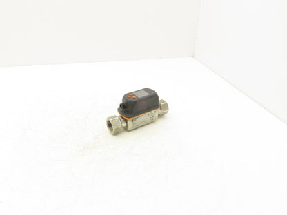 IFM SV7610 Vortex Flowmeter with Digital Display 1/2"FNPT 18-30VDC 1.3-26.4 GPM