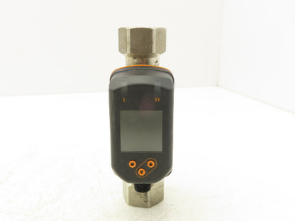 IFM SV7610 Vortex Flowmeter with Digital Display 1/2"FNPT 18-30VDC 1.3-26.4 GPM