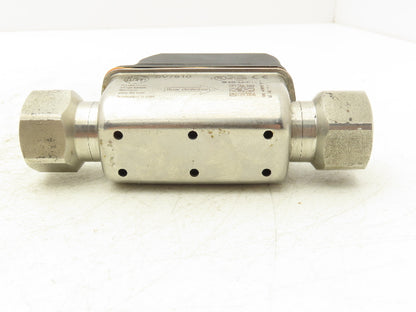 IFM SV7610 Vortex Flowmeter with Digital Display 1/2"FNPT 18-30VDC 1.3-26.4 GPM