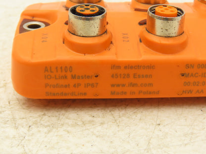 IFM AL1100 IO-Link Master M12 8 Digital Inputs 4 Digital Outputs w/Profinet