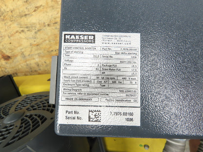 Kaeser N253 Reciprocating Air Compressor Booster Pump 650PSI 94CFM 15hp 10658h