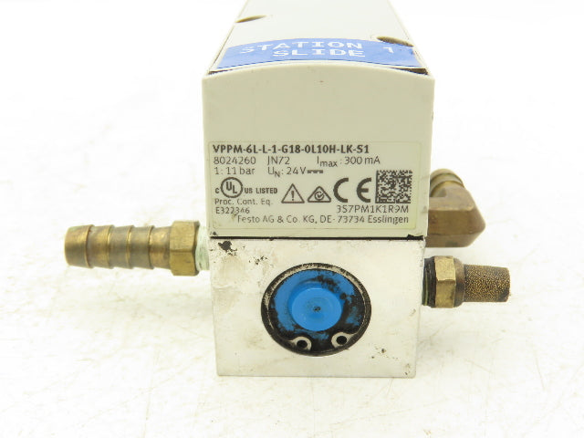Festo VPPM-6L-L-1-G18-0L10H-LK-S1 Proportional Pressure Control Valve 3-Way