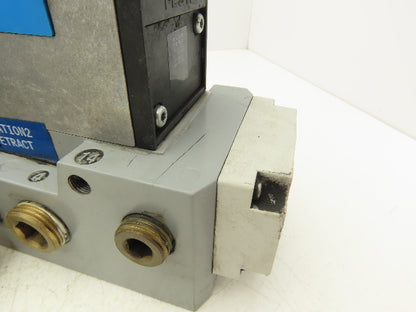 Festo MDH-5/2-D-3-FR-M12-C Pneumatic Solenoid Valve 5/2 Way W Manifold Lot of 2