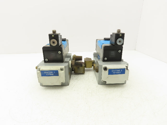Festo MDH-5/2-D-3-FR-M12-C Pneumatic Solenoid Valve 5/2 Way W Manifold Lot of 2