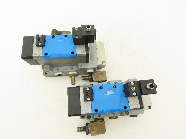 Festo MDH-5/2-D-3-FR-M12-C Pneumatic Solenoid Valve 5/2 Way W Manifold Lot of 2