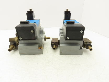Festo MDH-5/2-D-3-FR-M12-C Pneumatic Solenoid Valve 5/2 Way W Manifold Lot of 2