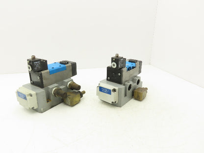 Festo MDH-5/2-D-3-FR-M12-C Pneumatic Solenoid Valve 5/2 Way W Manifold Lot of 2