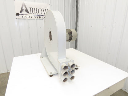 High Pressure Blower 16" Fan 2.5kw 3480 RPM 230/460V 3PH 2" Multi Port Outlets