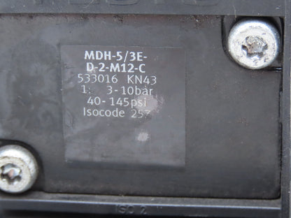 Festo Festo MDH-5/3E-D-2-M12-C Pneumatic Solenoid Valve 5/3 Sub-Base Lot of 2