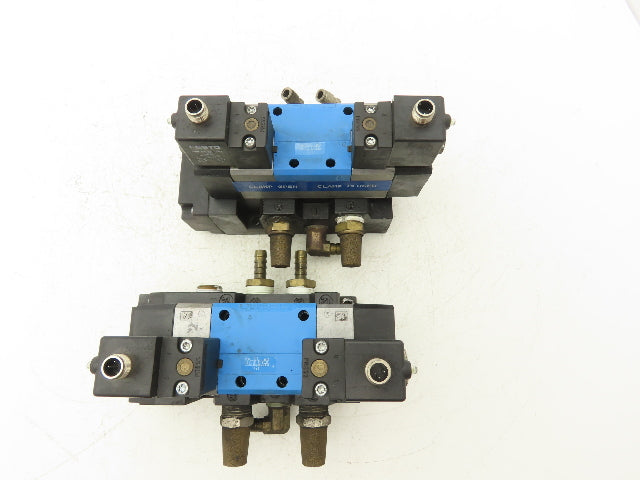 Festo Festo MDH-5/3E-D-2-M12-C Pneumatic Solenoid Valve 5/3 Sub-Base Lot of 2