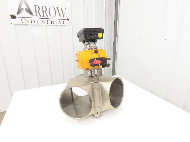Stainless Diverter Valve 8" with Pneumatic Actuator ED0100.U2A00A.19K0
