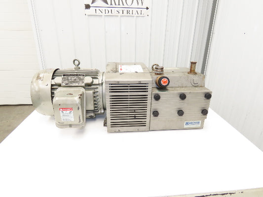 Becker KDT 3.140 Oil-less Vacuum Pump 8.5kw 90cfm 158m³/h 1500mbar 230/460V 3PH