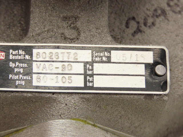 Herion 8026772 Solenoid Valve 1" NPTF 1/4" NPTF Pilot "Missing Coil"
