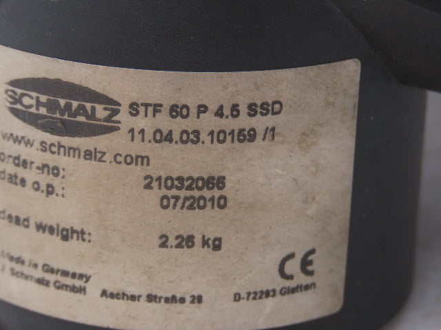 Schmalz STF 60 P 4.5 SSD Vacuum Dust Filter Housing 60mm 3µm 270m³/h