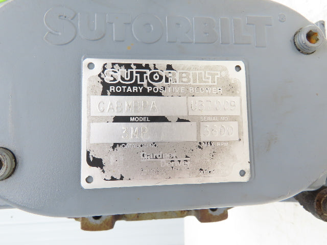 Gardner Denver Sutorbilt U37009 GABMBPA 2.5" Positive Displacement Blower 186CFM