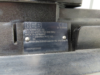 KEB DA132MX4 IE2 ITS AC Motor 7.5kw 1455rpm 230/460V 3PH w/Encoder IKKA3202500
