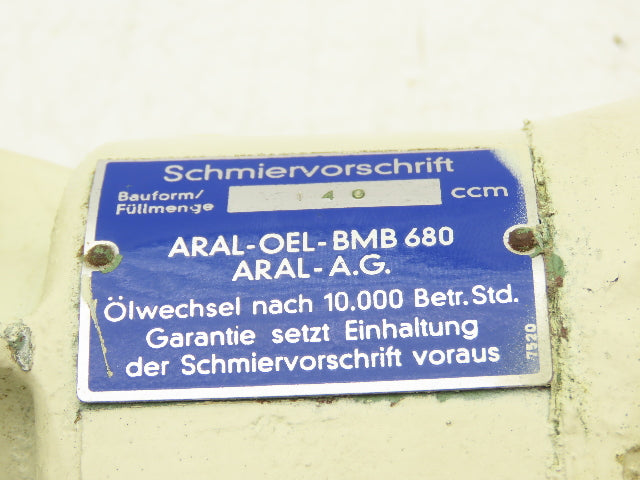 ABM G80F/3.DB 63 a-4 Inline Gearmotor .18kw 1560/80 RPM 280/480V 3PH IEC 63