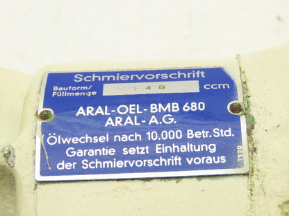 ABM G80F/3.DB 63 a-4 Inline Gearmotor .18kw 1560/80 RPM 280/480V 3PH IEC 63