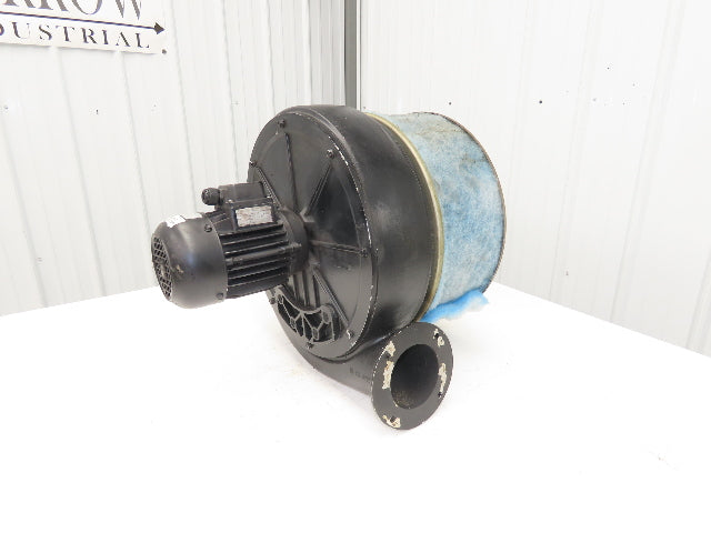 Elektror RD4 Backward Curve Blower 15"Fan 500 CFM .55kw 230/460V 3PH 4" Outlet
