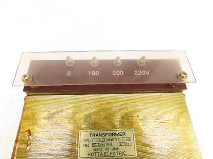 Hotta 156 Electric Power Control Transformer 2kva Primary 220V Secondary 115V