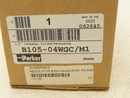 Parker B105-04WGC/M1 Pneumatic Air Pressure Filter Regulator 1/2" NPT 250 PSI