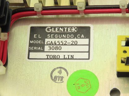Glentek GA4552-20 Servo Amplifier Control Unit 29VAC 15A 60Hz P/N22000060