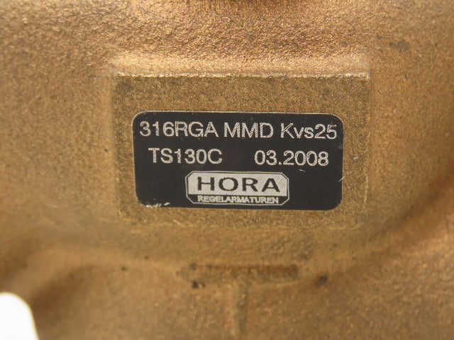 Hora TS130C 3 Way Mixing/Pass-Through Valve 1-1/2" NPT 316RGA MMD Kvs25 Brass