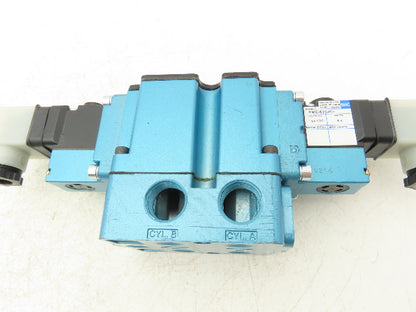 MAC 6542B-241-PM-610JC Pneumatic Valve 3 Pos 4-Way Open Center 1/2" NPT Base