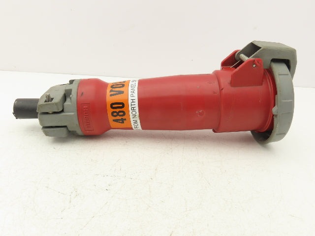 Hubbell 4100C7W Female Connector Body IEC PIN & Sleeve100-A 3Ph 480 VAC 3 Pole
