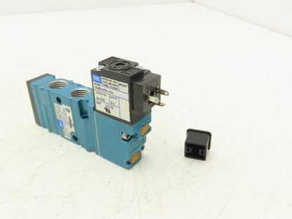 MAC 411A-BOA-DM-DFFJ-1KJ Pneumatic Air Valve 1/4" NPT 5/2-Way NO 24V 20-120 PSI