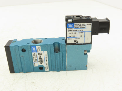MAC 52A-31-BOA-DM-DFBJ-1KJ Pneumatic Air Valve 1/4" NPT 3/2-Way NO 24V 120 PSI