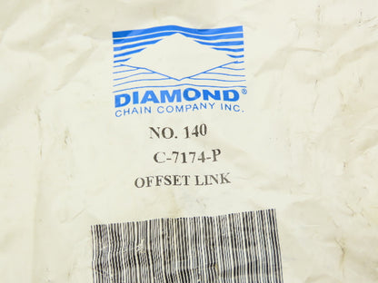 Diamond C-7174-P 140 Roller Chain Offset Connecting Link 1-3/4" Pitch  Lot of 4