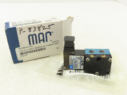 MAC 46A-AA2-JDCO-1KJ Pneumatic Air Valve 1/8" NPT 4-Way/2-Pos  24V 120 PSI