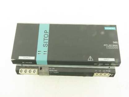 Siemens 6EP1437-3BA00 SITOP Modular Power Supply 24VDC 40A Out 480V 3Ph In
