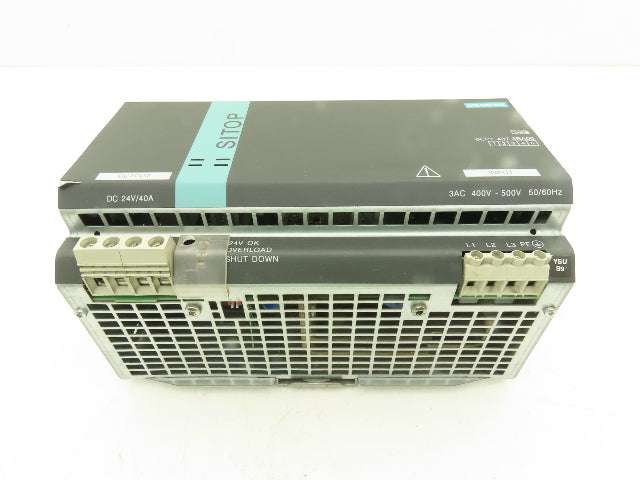 Siemens 6EP1437-3BA00 SITOP Modular Power Supply 24VDC 40A Out 480V 3Ph In