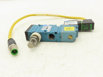 Mac 52A-31-BOA-DM-DFBJ-1KJ Pneumatic Air Valve 3/2-Way 120psi 1/4"NPT Lot of 2