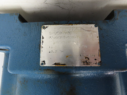 Cone Drive SHV50-Y0B Worm Gearbox 15:1 Reducer 10Hp 116 RPM 3-7/16" Hollow Shaft