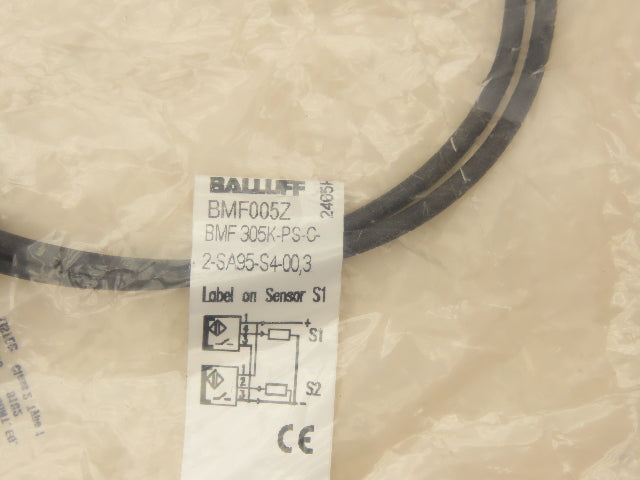 Balluff BMF 305K-PS-C-2-SA95-S4-00,3 Cylinder Sensor 30VDC M12 4-Pin Lot of 3
