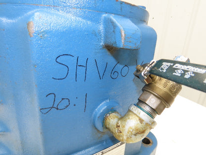 Cone Drive SHV60B913-Y0A Worm Gearbox 20:1 Reducer 12.5Hp 88 RPM Hollow Shaft