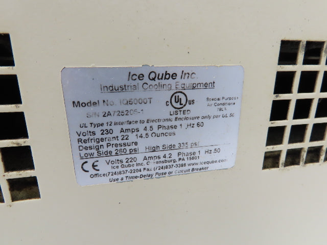 Ice Qube IQ5000T Enclosure Cooling Air Conditioner 5000 BTU Top Mount 230V 1PH