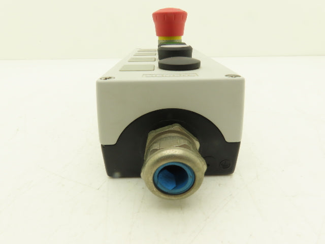 Siemens 3SU1854-0AA00-0AB1 4 Station Electrical Enclosure Pendant 22mm