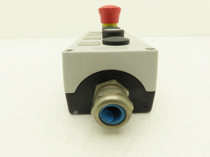 Siemens 3SU1854-0AA00-0AB1 4 Station Electrical Enclosure Pendant 22mm