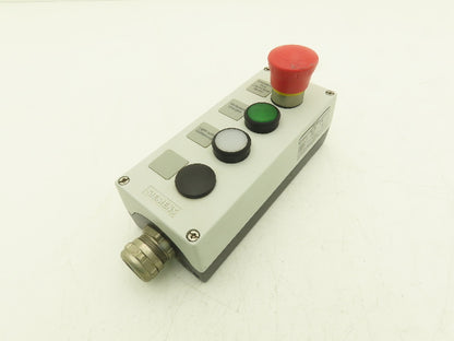 Siemens 3SU1854-0AA00-0AB1 4 Station Electrical Enclosure Pendant 22mm