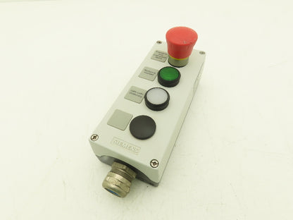 Siemens 3SU1854-0AA00-0AB1 4 Station Electrical Enclosure Pendant 22mm