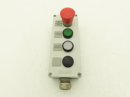 Siemens 3SU1854-0AA00-0AB1 4 Station Electrical Enclosure Pendant 22mm