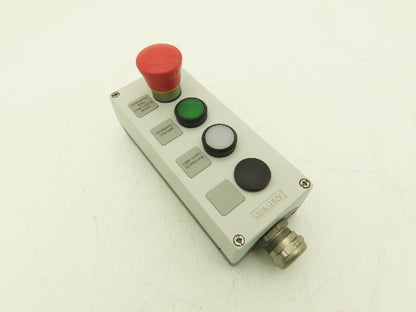 Siemens 3SU1854-0AA00-0AB1 4 Station Electrical Enclosure Pendant 22mm
